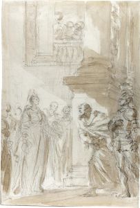 Scene From Ariosto's Orlando Furioso: An Old Man Leads Orlando To Olympia