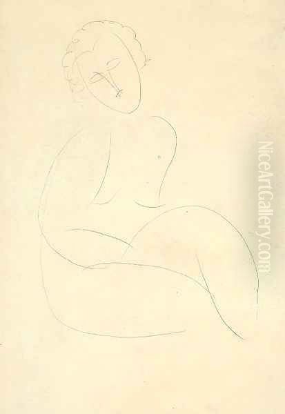 Femme nue assise - view 1