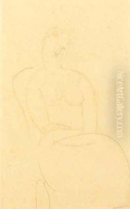 Figura seduta by Amedeo Modigliani