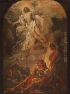 Auferstehung Christi Ol Auf Malkarton by Jean-Honore Fragonard