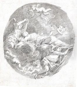 A Copy, In Reverse, After Mattia Preti's St. Catherine Transportedto Heaven
