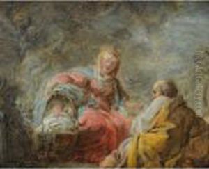 Le Repos Pendant La Fuite En Egypte by Jean-Honore Fragonard