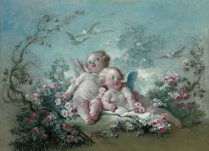 Spring, Or Deux Amours by Jean-Honore Fragonard
