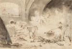 The Beggar's Dream Or The Sleeping Old Man by Jean-Honore Fragonard