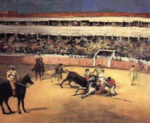 Bull Fighting Scene