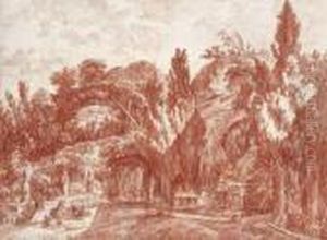 Ansicht Aus Dem Park Der Villa Pamphili by Jean-Honore Fragonard