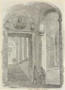 The Interior Of The Palazzo Marcellino Durazzo, Genoa by Jean-Honore Fragonard