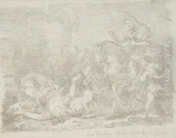 Le Repas Chez Simon, D'apres 
Paolo Veronese; Abraham Et Melchisedech, D'apres Francesco Castiglione; 
Et La Reine Jezabel Devoree Par Des Chiens, D'apres Luca Giordano - view 1
