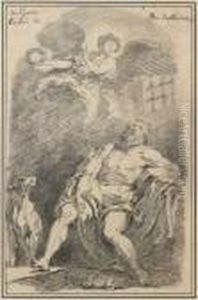 Saint Roch En Prison D'apres Guido Reni
 Crayon Noir