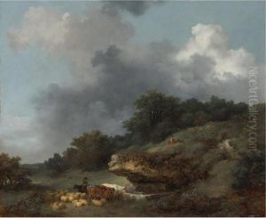 The Watering Place by Jean-Honore Fragonard