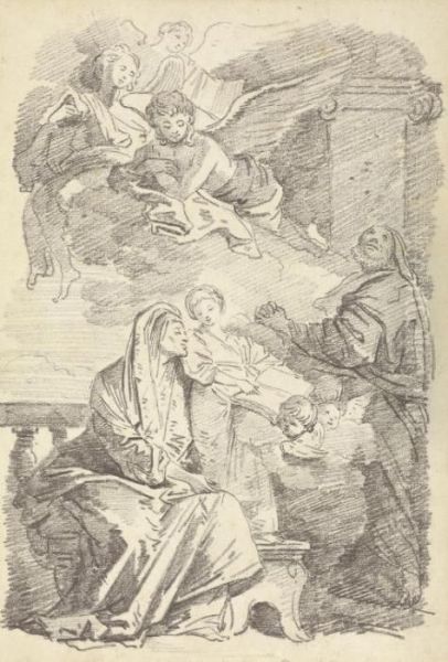 Saint Anne Teaching The Young Virgin To Read - view 1