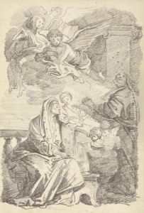 Saint Anne Teaching The Young Virgin To Read by Jean-Honore Fragonard