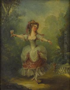 Young Girl In A Garden by Jean-Honore Fragonard