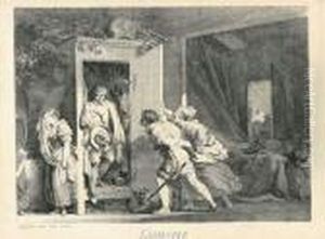 L'armoire. 1778. by Jean-Honore Fragonard