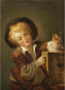 Le Petit Garcon A La Curiosite -
A Little Boy With A Curiosity, Said To Be A Portrait Of The Artist's
Son Alexandre-evariste (1780-1850) by Jean-Honore Fragonard