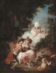 The Crowning Of Love by Jean-Honore Fragonard
