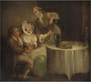 Scene Galante Dans Un Interieur by Jean-Honore Fragonard