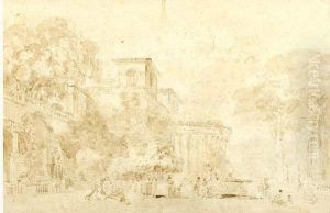 Vue D'une Villa Italienne by Jean-Honore Fragonard