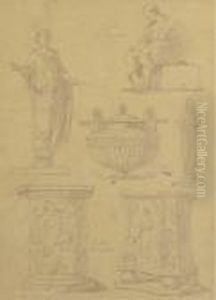 Studies Of Antique Sculpture From The Pincian Hill, Palazzobarberini And Villa Borghese