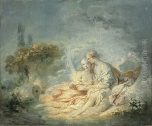 Jupiter Et Callisto by Jean-Honore Fragonard