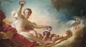 Venus Crowning Love, Or 'le Jour' by Jean-Honore Fragonard