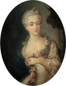 Portrait Of A Lady, Said To Be Marie Antoinette by Jean-Honore Fragonard