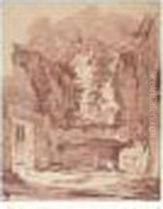 Interieur De Ruines Amenage by Jean-Honore Fragonard