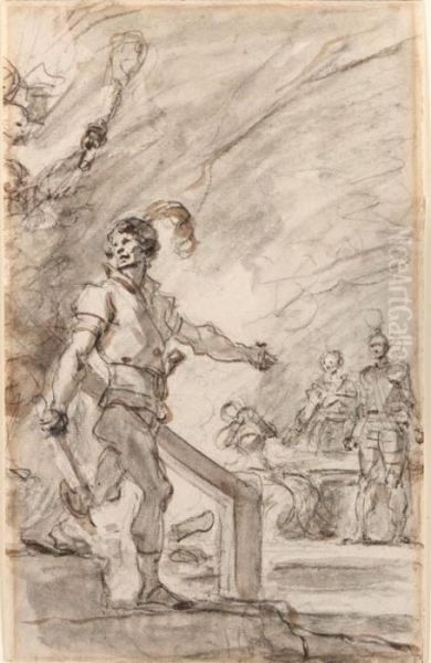 Returning To Their Cave, The 
Brigands Discover Orlando Withisabella And Gabrina, From Ariosto's 
Orlando Furioso, Canto Xiii,32-33 - view 1