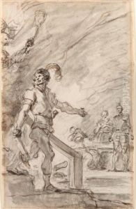 Returning To Their Cave, The 
Brigands Discover Orlando Withisabella And Gabrina, From Ariosto's 
Orlando Furioso, Canto Xiii,32-33
