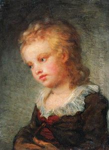 Portrait Of A Boy, Bust-length, In A Brown Coat With Lacecollar by Jean-Honore Fragonard