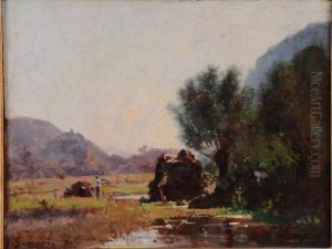 < Personnages Pres D""
Un Ruisseau >. by Francois Louis Francais
