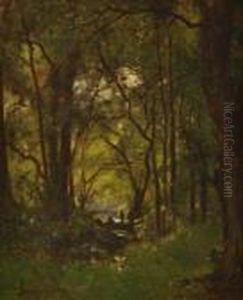 Couple Dans Un Sous Bois by Francois Louis Francais
