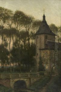 Retour Au Soleil Couchant by Francois Louis Francais