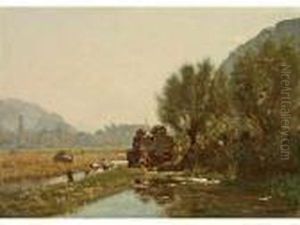 Les Petits Pecheurs Auxenvirons De Plombiere by Francois Louis Francais