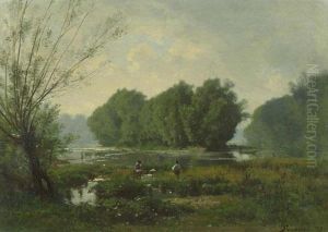Landschaft Mit Fischern. Landschaft Mit Fischern.