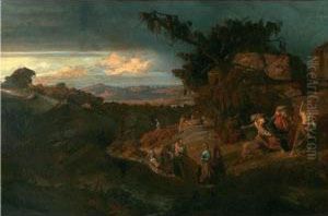 Macbeth And The Three Witches by Francois Louis Francais