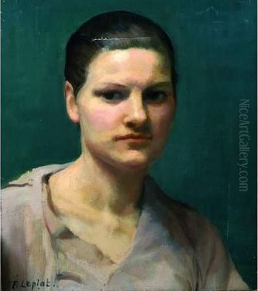 Portrait De Jeune Femme Aux Cheveux Attaches (mademoiselle Bourneton). - view 1