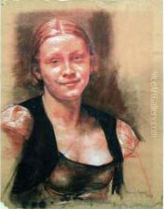 Jeune Femme Au Bolero Noir.