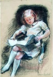Colette Maik Lisant Sur Un Fauteuil. (maik Est Un Artiste Vivant A La Ruche).