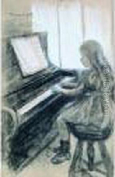 Geraldine Au Piano. - view 1