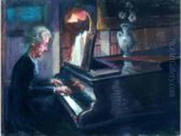 La Pianiste Aux Cheveux Blancs. - view 1