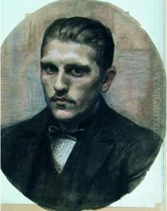 Portrait D'homme Dans Un Ovale.