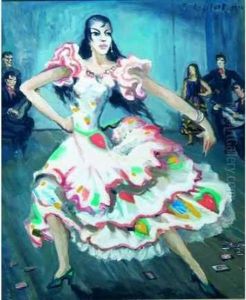 Gitane Et Guitariste. by France Leplat