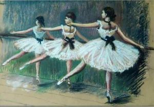 Trois Danseuses A La Barre. by France Leplat