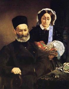 Portrait of Monsieur and Madame Manet by Edouard Manet
