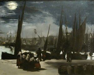 Moonlight Over The Port Of Boulogne