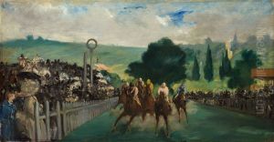 Racetrack Near Paris 1864