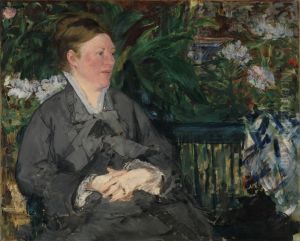 Madame Manet in the Conservatory by Edouard Manet