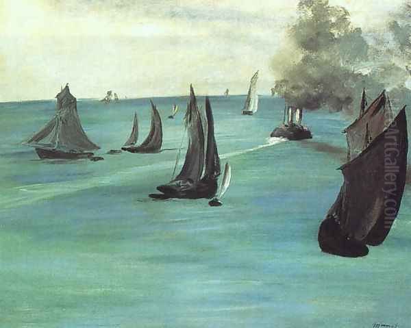 The Beach at Sainte-Adresse 1867 - view 1