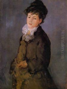 Isabelle Lemonnier with a White Scarf